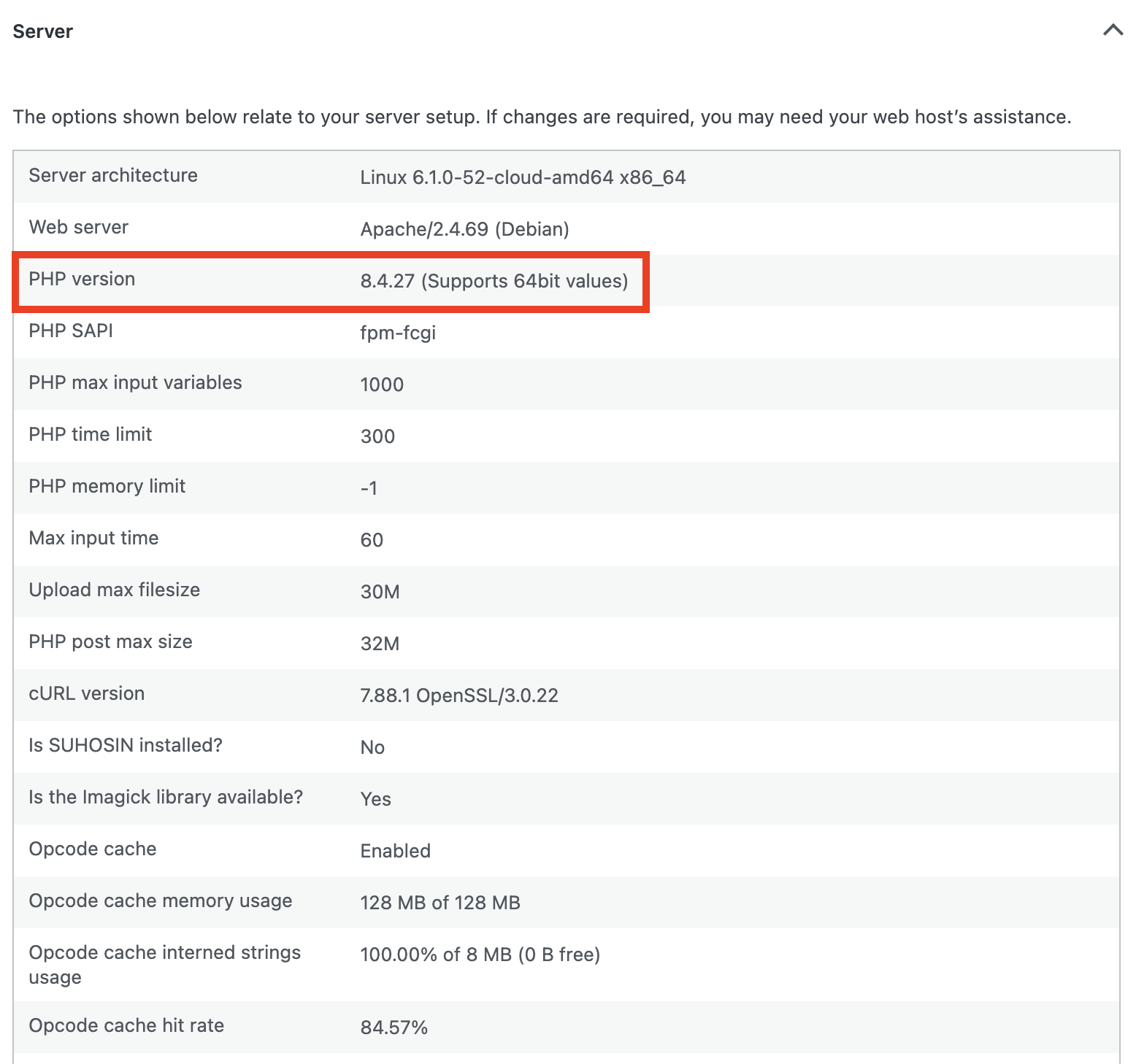 WordPress Site Health