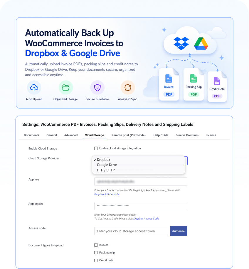 Invoice PDF with payment link