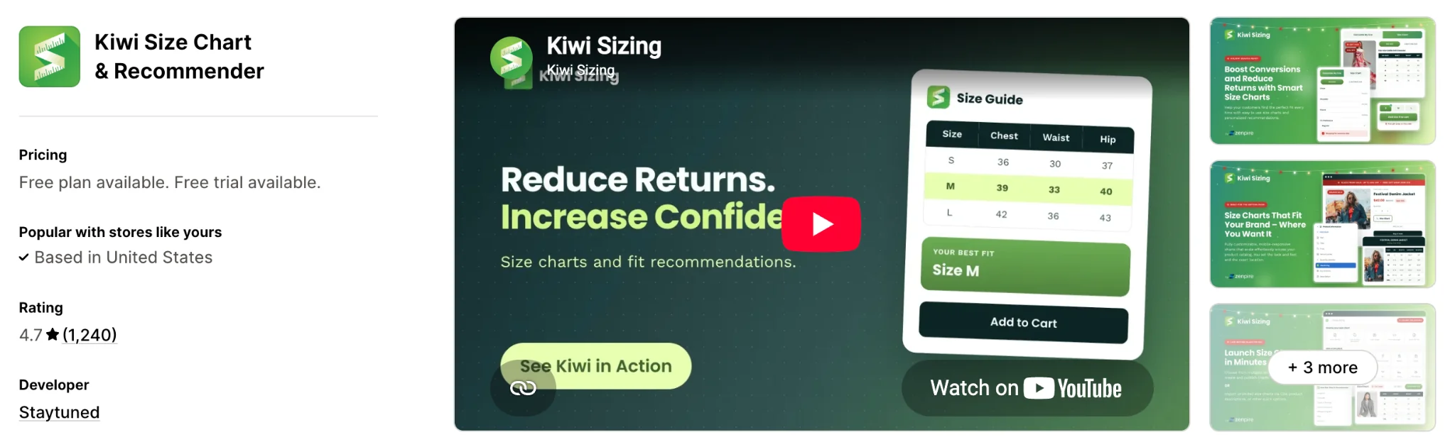Kiwi Size Chart & Recommender