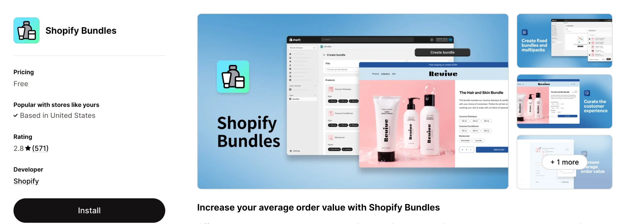 Installing Shopify Bundles app