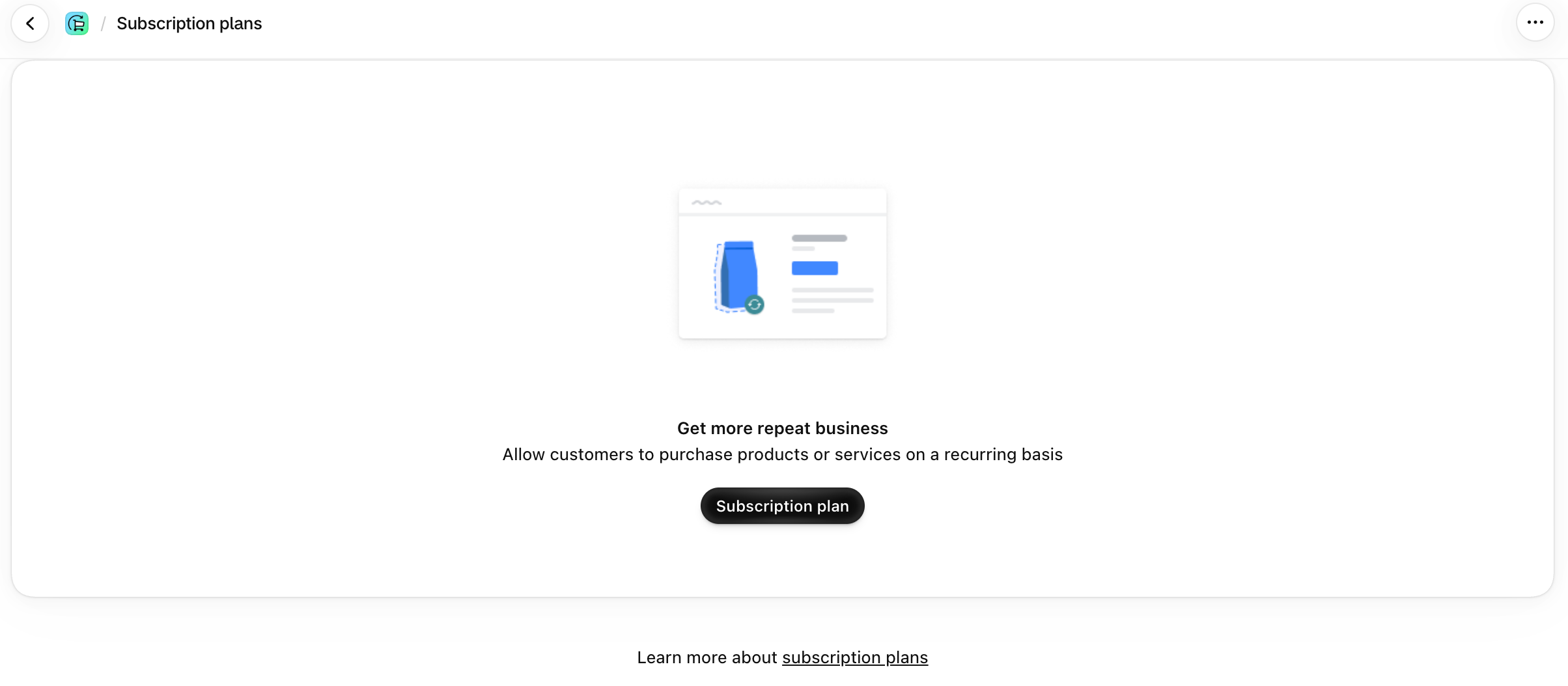 Creating subscription plan